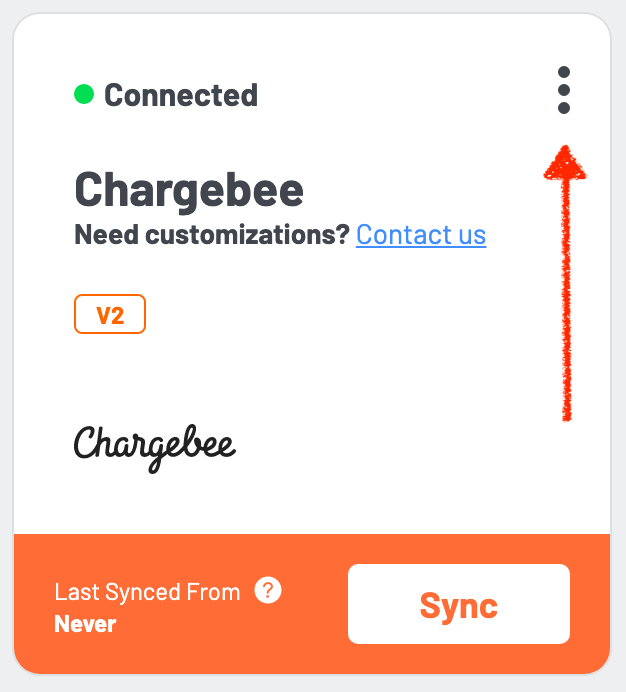 Chargebee Connection Settings
