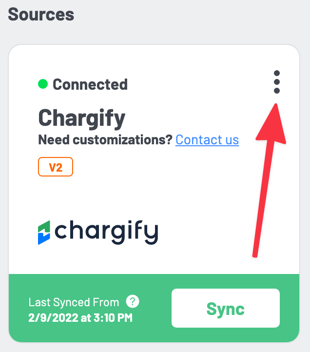 SaaSync for Chargify Settings