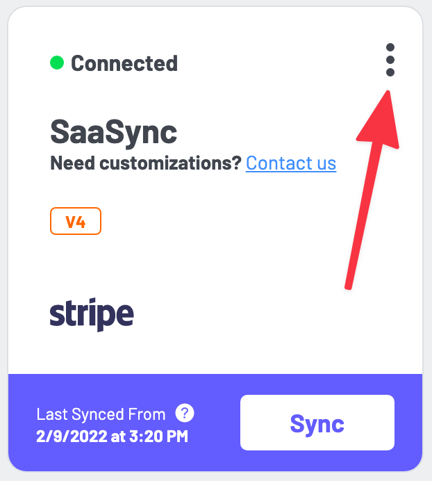 SaaSync for Stripe Settings