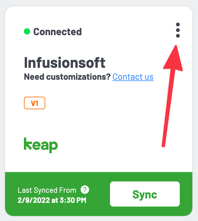 Connecting Keap Infusionsoft to SaaSync