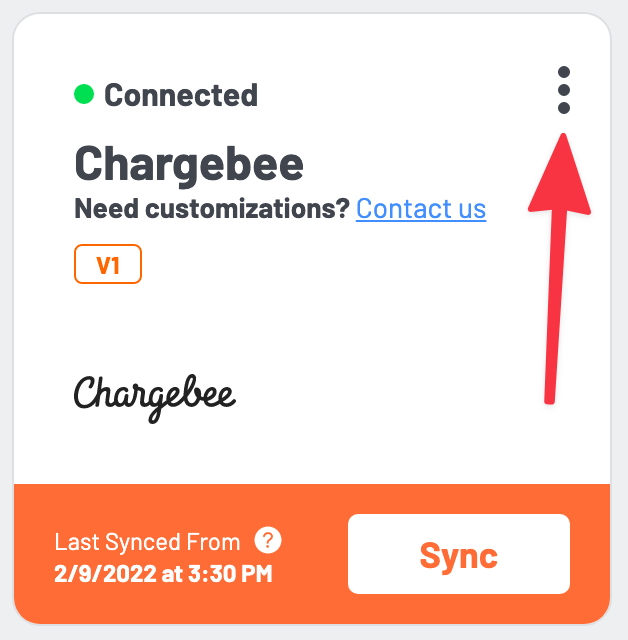 SaaSync for Chargebee Settings
