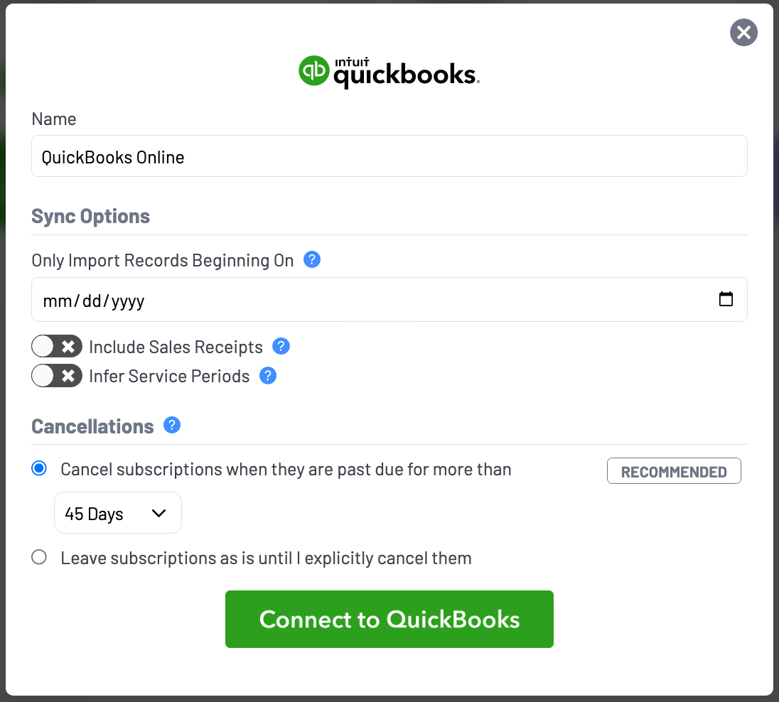 Setup QuickBooks Online in SaaSync